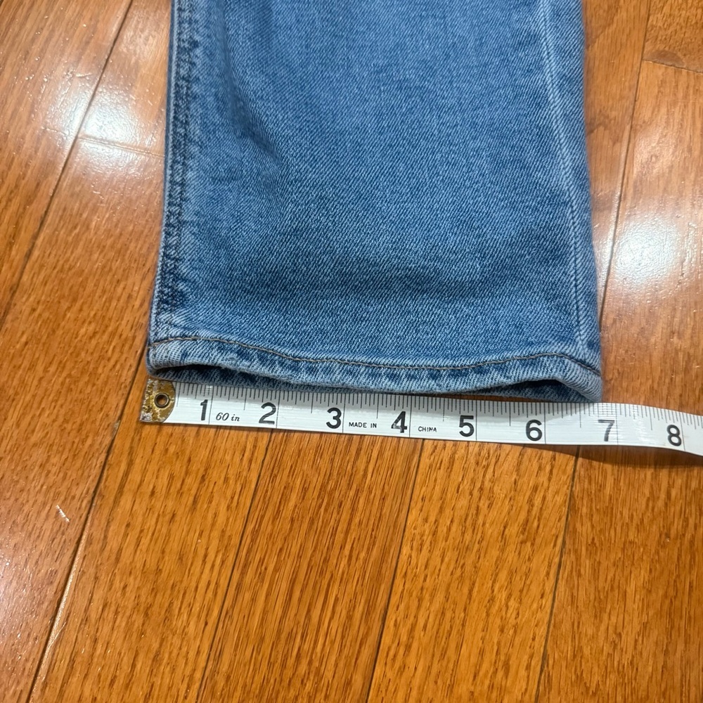 American Eagle Mom Jeans Womens 10 Stretch Denim Pants Light Wash Distressed - Picture 11 of 11